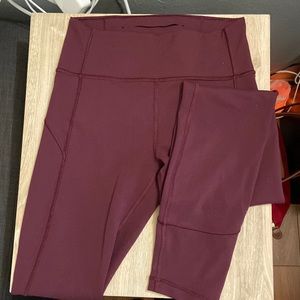 Deep Maroon lulu pants